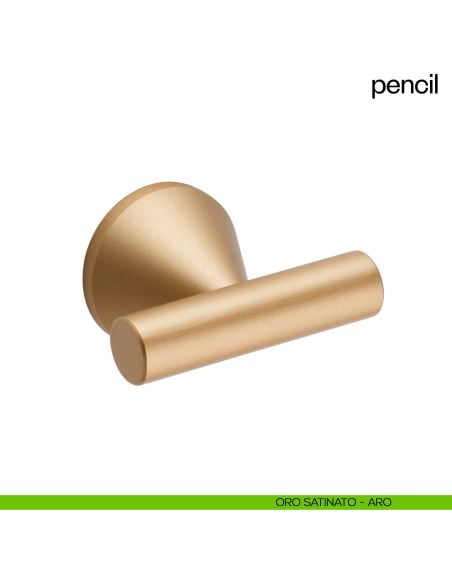 Pomello per porta Pencil fisso dnd diametro 50 mm oro satinato