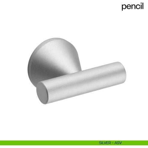 Pomello per porta Pencil fisso dnd diametro 50 mm silver