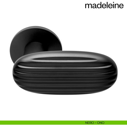 Maniglia per porta Madeleine dnd Handles con rosetta fine nero
