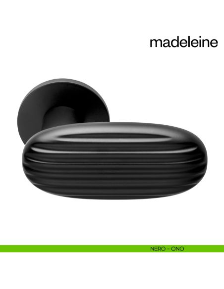 Maniglia per porta Madeleine dnd Handles con rosetta fine nero