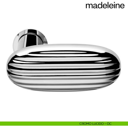 Maniglia per porta Madeleine dnd Handles con rosetta minimale Unico cromo lucido