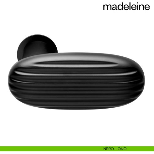 Maniglia per porta Madeleine dnd Handles con rosetta minimale Unico nero