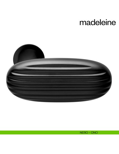 Maniglia per porta Madeleine dnd Handles con rosetta minimale Unico nero
