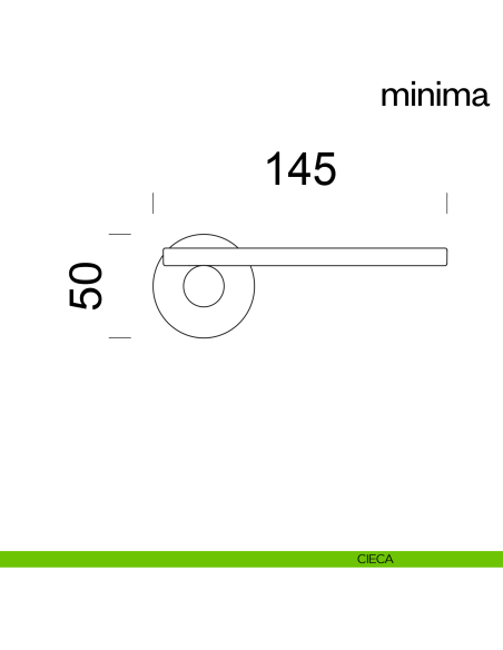 Maniglia per porta Minima dnd Handles cieca