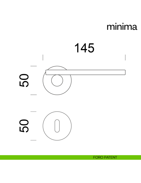 Maniglia per porta Minima dnd Handles foro patent
