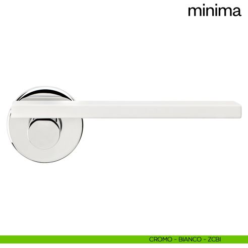 Maniglia per porta Minima dnd Handles cromo - bianco
