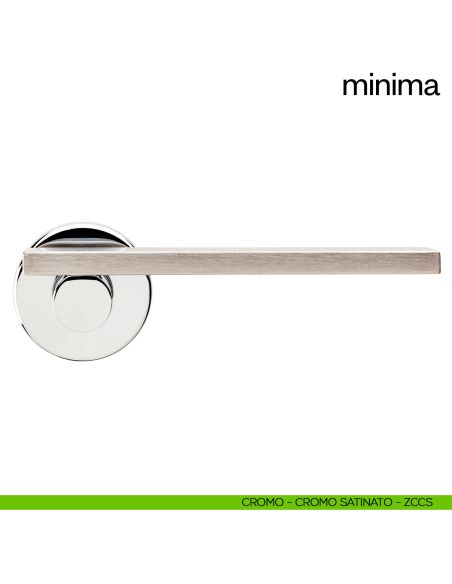 Maniglia per porta Minima dnd Handles  cromo - cromo satinato