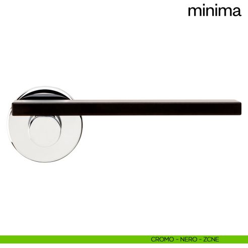 Maniglia per porta Minima dnd Handles cromo - nero