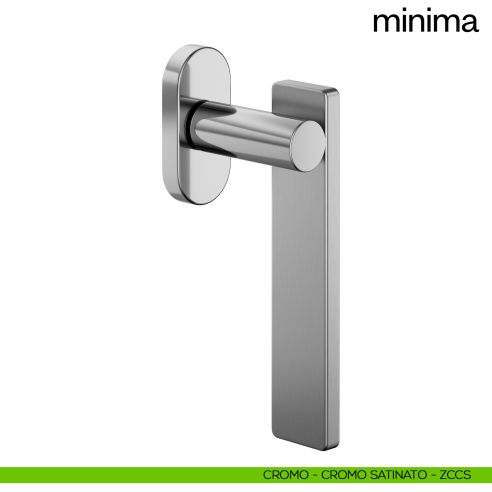 Maniglia per finestra martellina DK Minima dnd cromo - cromo satinato