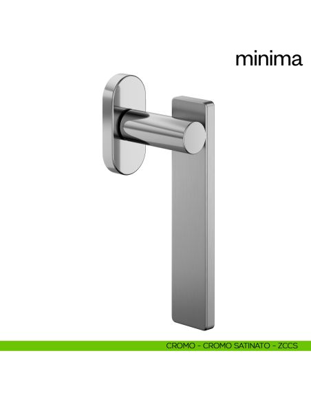 Maniglia per finestra martellina DK Minima dnd cromo - cromo satinato