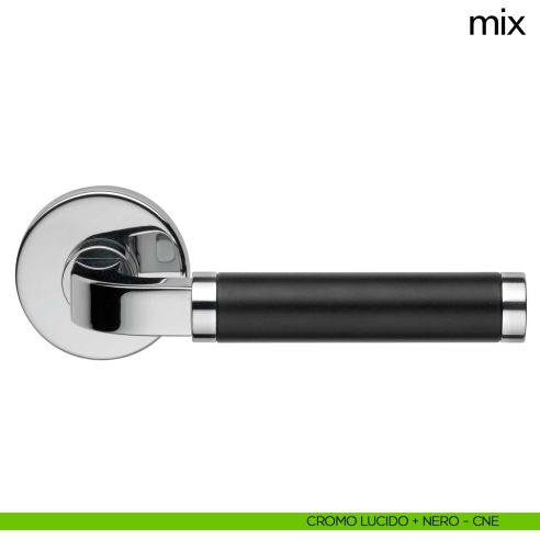 Maniglia per porta Mix dnd Handles cromo lucido + nero