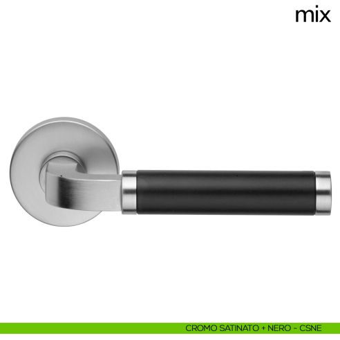 Maniglia per porta Mix dnd Handles cromo satinato + nero