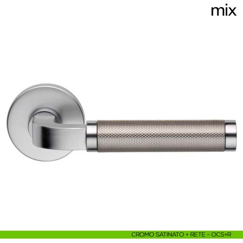 Maniglia per porta Mix dnd Handles cromo satinato + rete