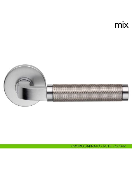 Maniglia per porta Mix dnd Handles cromo satinato + rete