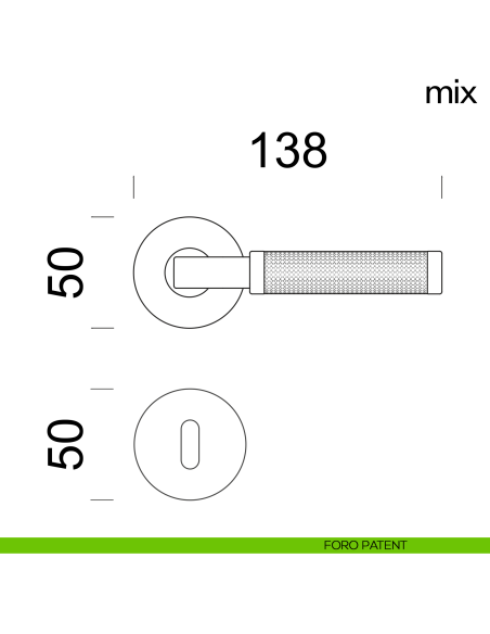 Maniglia per porta Mix dnd Handles foro patent