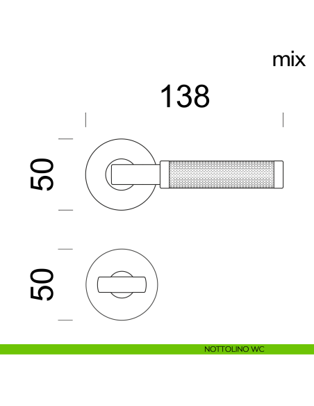 Maniglia per porta Mix dnd Handles nottolino wc