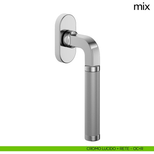 Maniglia per finestra martellina DK Mix dnd cromo lucido + rete