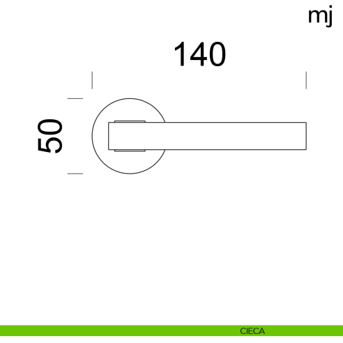 Maniglia per porta MJ Dnd Handles con rosetta tonda cieca