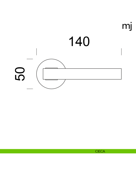Maniglia per porta MJ Dnd Handles con rosetta tonda cieca