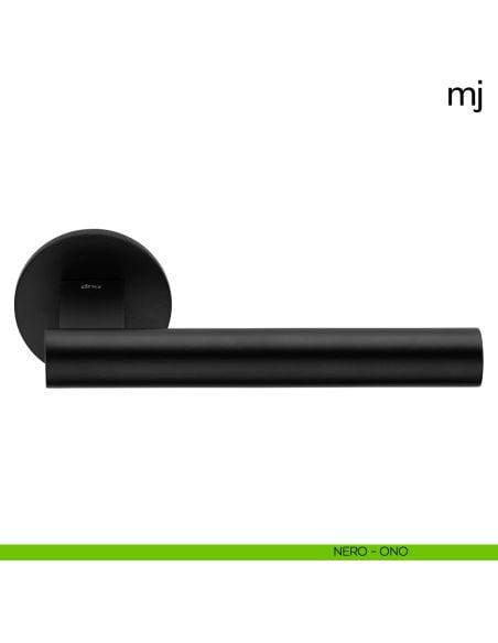 Maniglia per porta MJ Dnd Handles con rosetta tonda nero