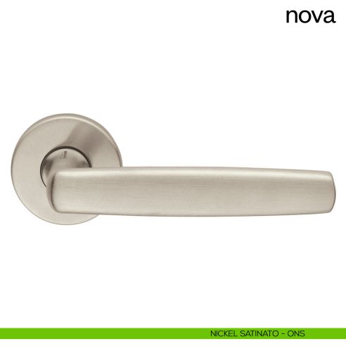 Maniglia per porta Nova dnd Handles con rosetta e bocchetta tonda