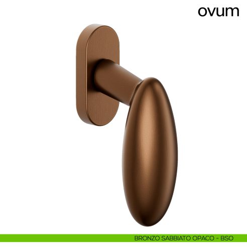 Maniglia per finestra martellina DK Ovum dnd bronzo sabbiato opaco