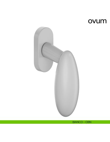 Maniglia per finestra martellina DK Ovum dnd bianco
