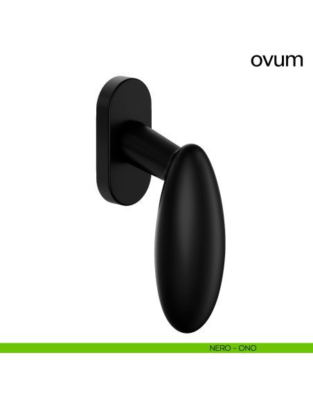 Maniglia per finestra martellina DK Ovum dnd nero