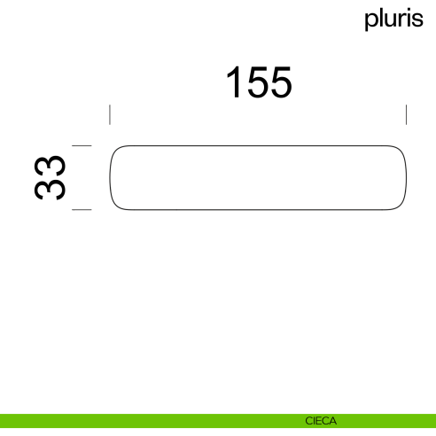 Maniglia per porta Pluris dnd Handles cieca