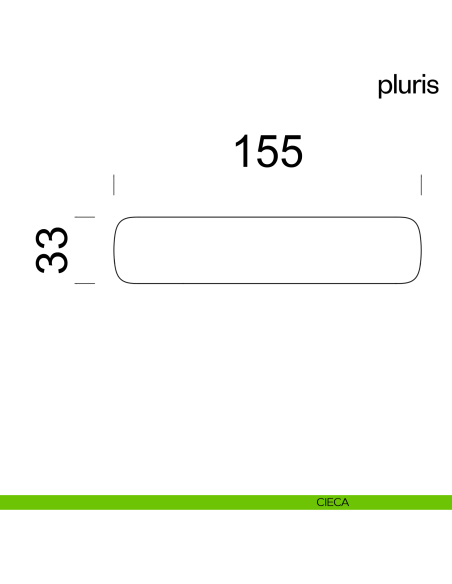 Maniglia per porta Pluris dnd Handles cieca