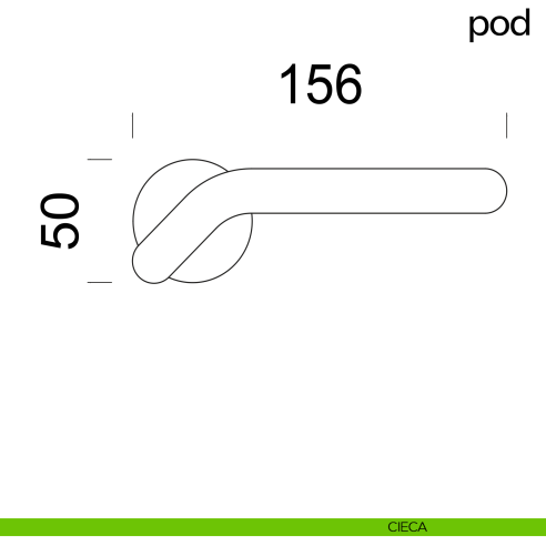 Maniglia per porta Pod dnd handles con rosetta tonda cieca
