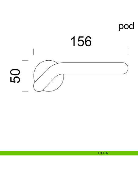 Maniglia per porta Pod dnd handles con rosetta tonda cieca