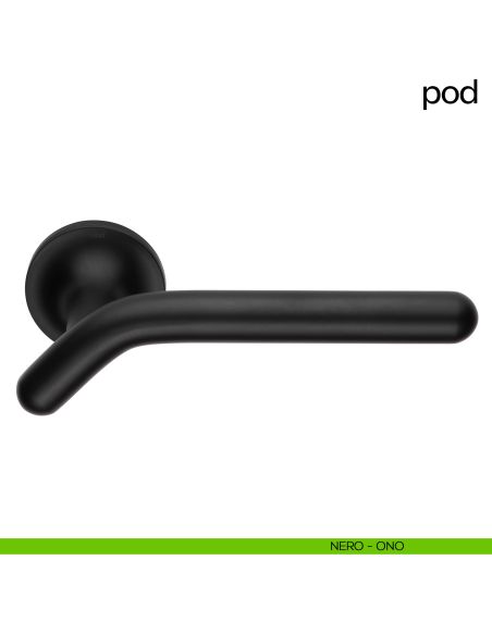 Maniglia per porta Pod dnd handles con rosetta tonda nero