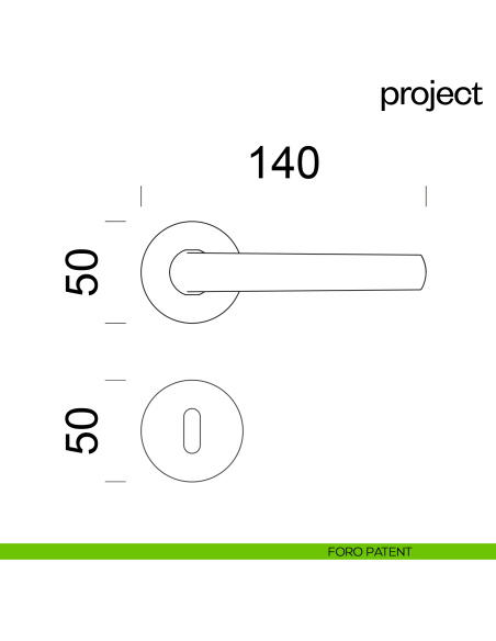 Maniglia per porta Project dnd Handles foro patent