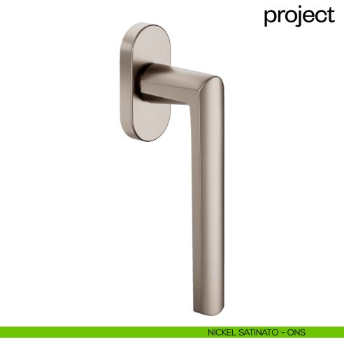Maniglia per finestra martellina DK Project dnd nickel satinato