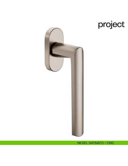 Maniglia per finestra martellina DK Project dnd nickel satinato