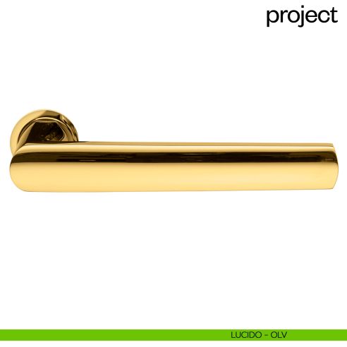 Maniglia per porta Project dnd Handles con rosetta minimale Unico lucido