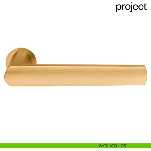 Maniglia per porta Project dnd Handles con rosetta minimale Unico satinato