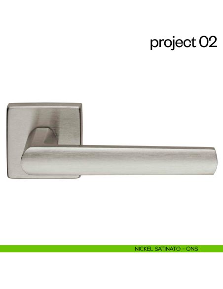 Maniglia per porta Project 02 dnd Handles nickel satinato