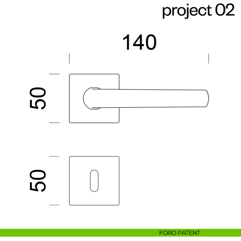 Maniglia per porta Project 02 dnd Handles foro patent