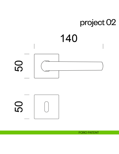 Maniglia per porta Project 02 dnd Handles foro patent
