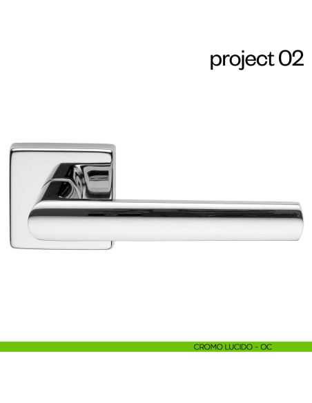 Maniglia per porta Project 02 dnd Handles cromo lucido