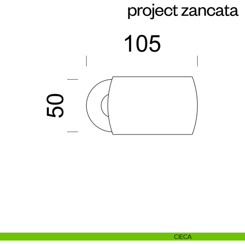 Maniglia per porta Project Zancata dnd Handles cieca