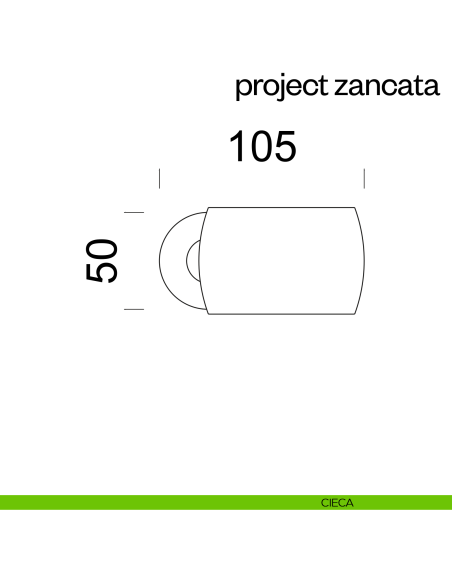 Maniglia per porta Project Zancata dnd Handles cieca