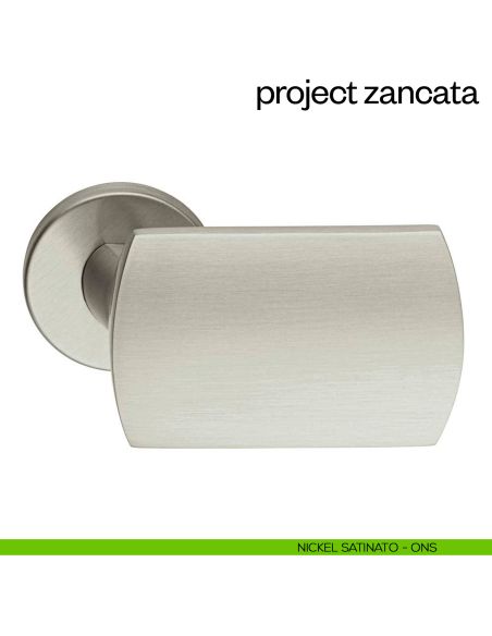 Maniglia per porta Project Zancata dnd Handles nickel satinato