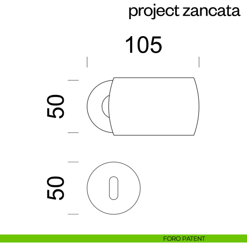 Maniglia per porta Project Zancata dnd Handles foro patent