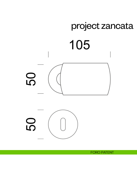 Maniglia per porta Project Zancata dnd Handles foro patent