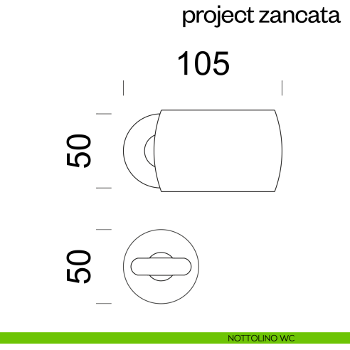 Maniglia per porta Project Zancata dnd Handles nottolino wc