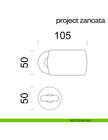 Maniglia per porta Project Zancata dnd Handles nottolino wc