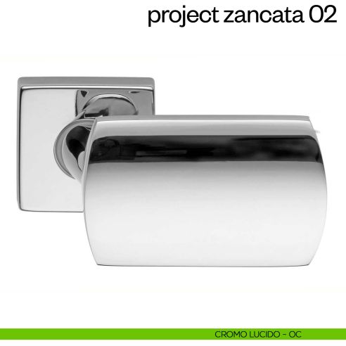 Maniglia per porta Project 02 Zancata dnd Handles cromo lucido